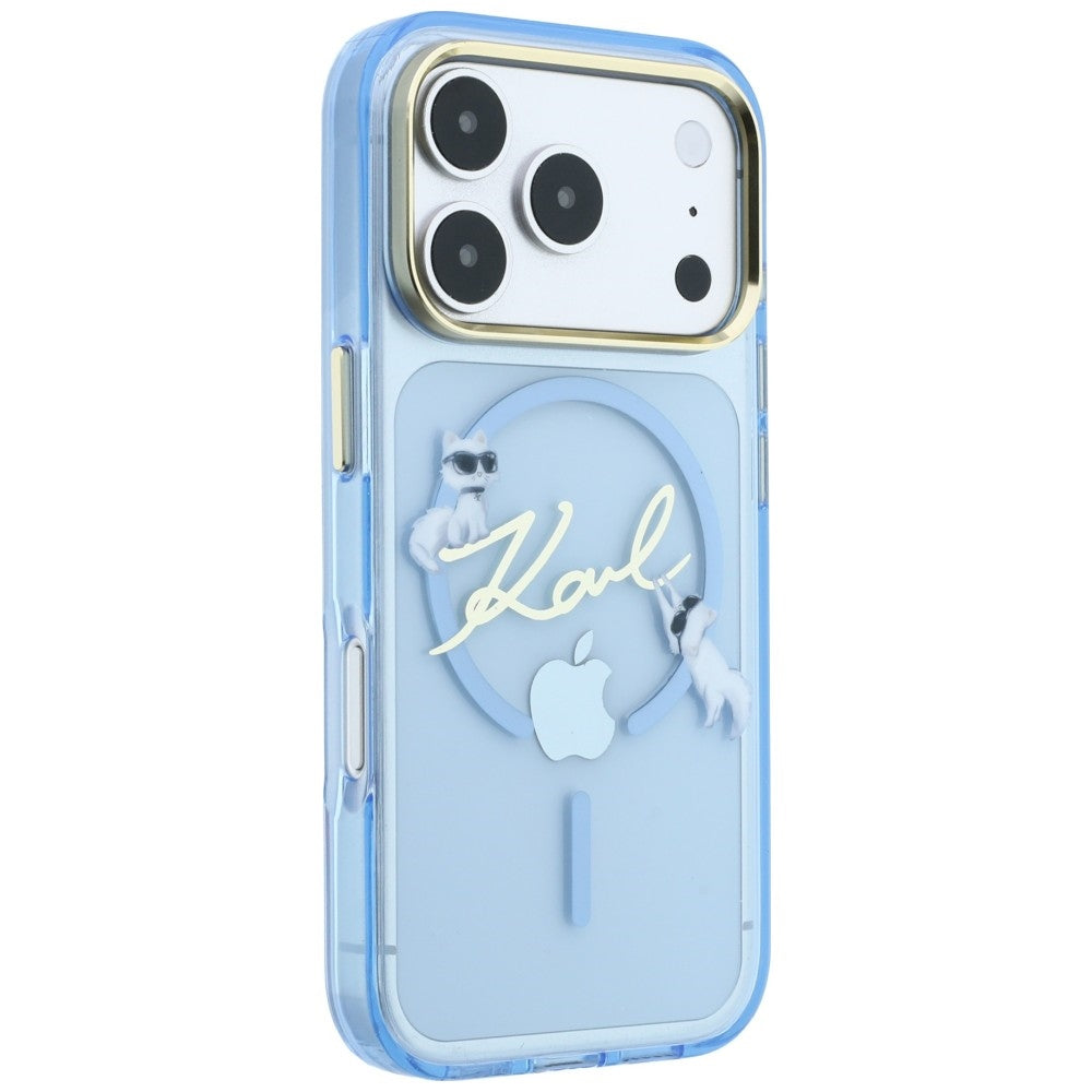 Etui Karl Lagerfeld Script Logo MagSafe na iPhone 18 Pro / 17 Pro - jasnoniebieskie_3
