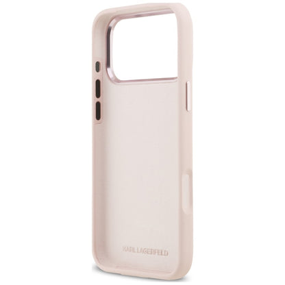 Etui Karl Lagerfeld Silicone Choupette Metal Pin na iPhone 18 Pro Max / 17 Pro Max - różowe_6
