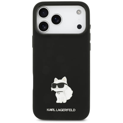 Etui Karl Lagerfeld Silicone Choupette Metal Pin iPhone 18 Pro Max / 17 Pro Max - czarne_2