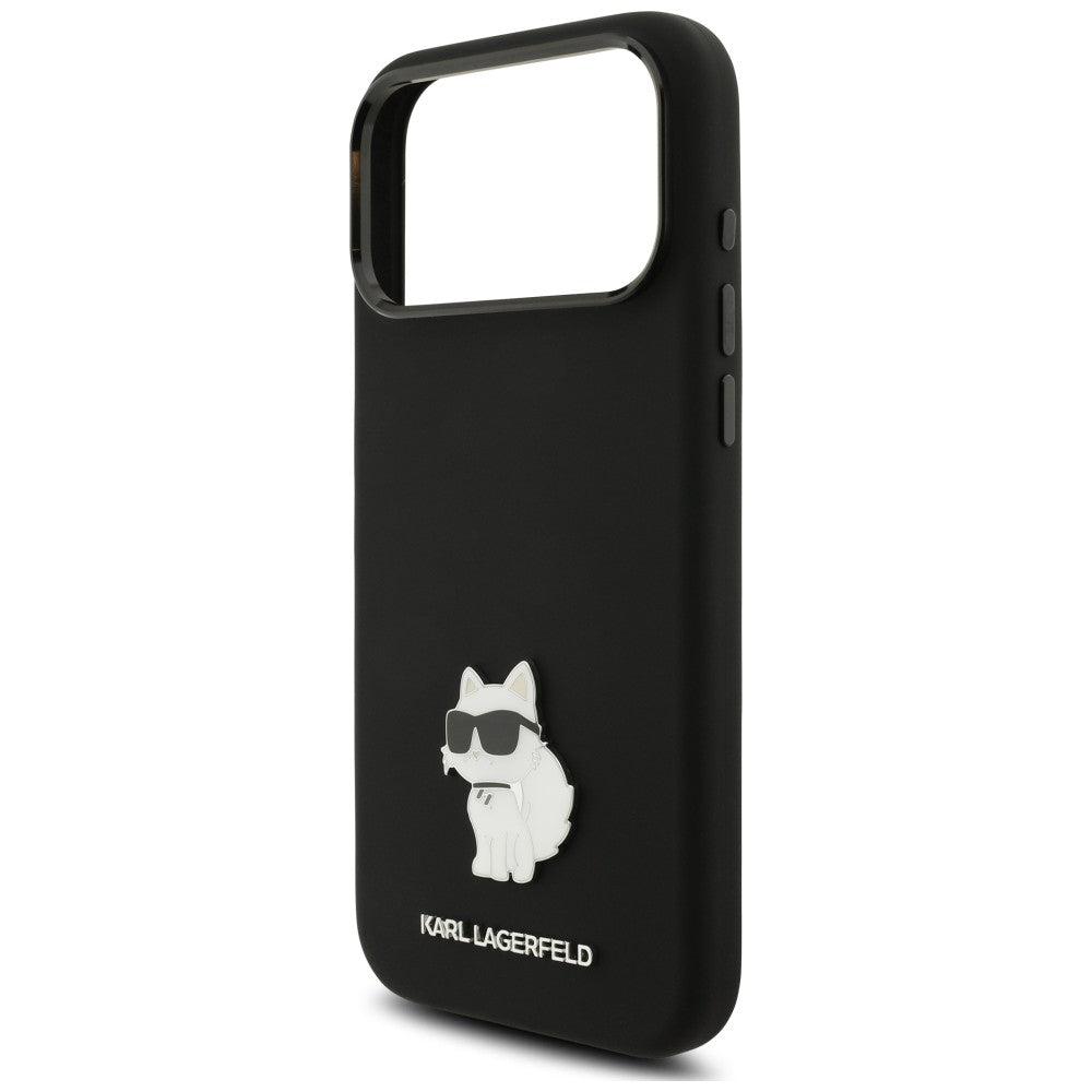 Etui Karl Lagerfeld Silicone Choupette Metal Pin iPhone 18 Pro Max / 17 Pro Max - czarne_5