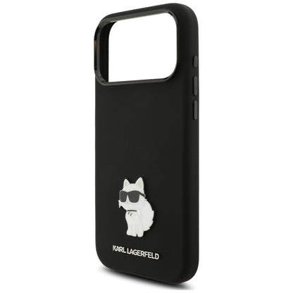 Etui Karl Lagerfeld Silicone Choupette Metal Pin iPhone 18 Pro Max / 17 Pro Max - czarne_5