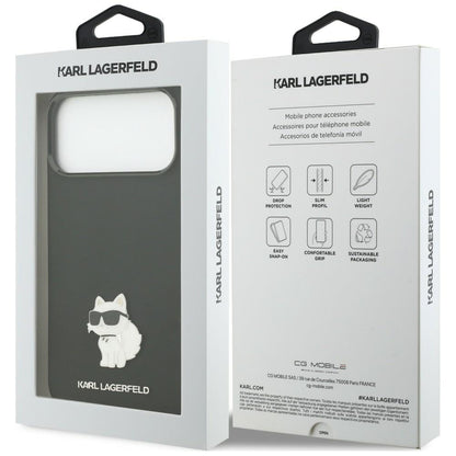 Etui Karl Lagerfeld Silicone Choupette Metal Pin iPhone 18 Pro Max / 17 Pro Max - czarne_7