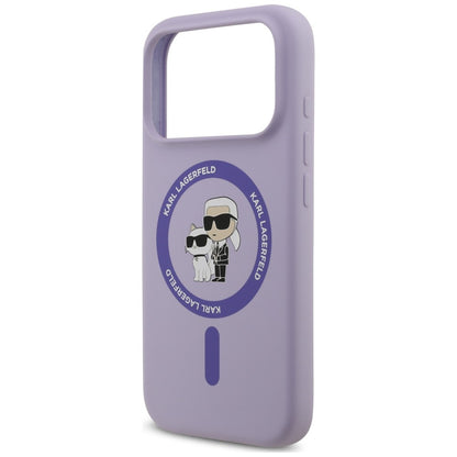 Etui Karl Lagerfeld Silicone Karl&Choupette Ring MagSafe na iPhone 18 Pro / 17 Pro - fioletowe_5