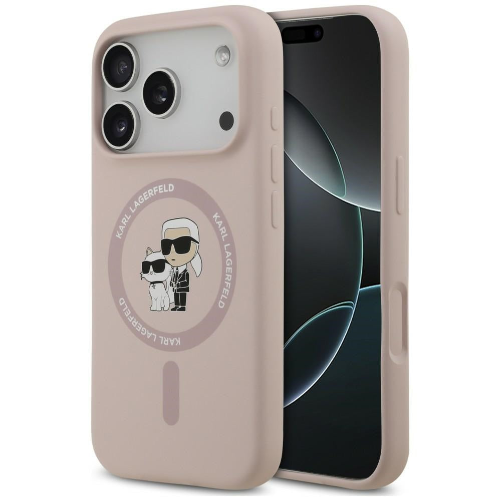 Etui Karl Lagerfeld Silicone Karl&Choupette Ring MagSafe na iPhone 18 Pro / 17 Pro - czarne_0