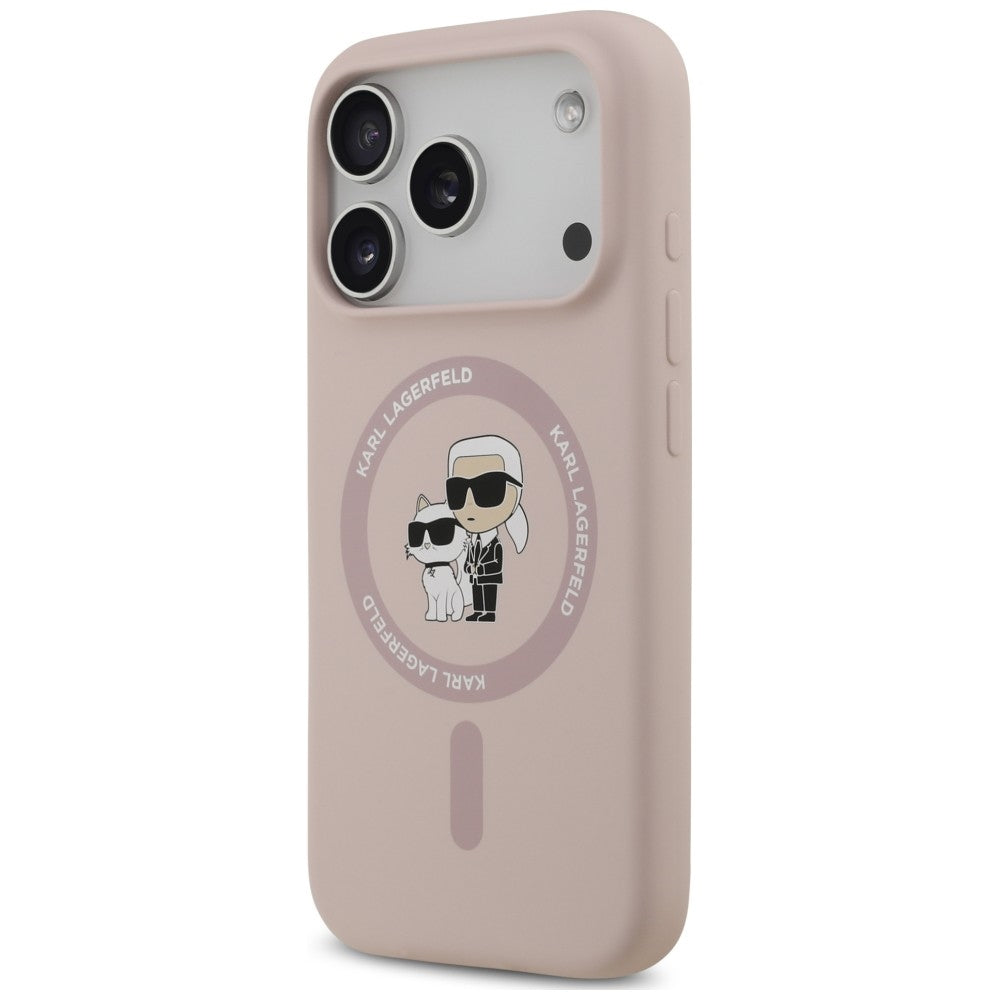 Etui Karl Lagerfeld Silicone Karl&Choupette Ring MagSafe na iPhone 18 Pro / 17 Pro - czarne_1