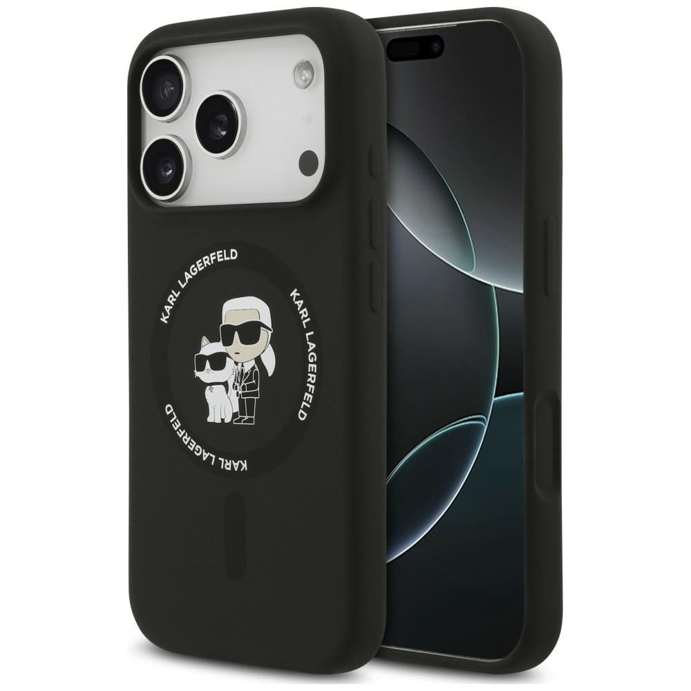 Etui Karl Lagerfeld Silicone Karl&Choupette Ring MagSafe na iPhone 18 Pro Max / 17 Pro Max - czarne_0