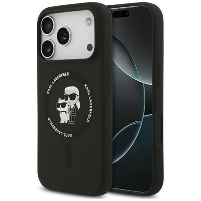 Etui Karl Lagerfeld Silicone Karl&Choupette Ring MagSafe na iPhone 18 Pro Max / 17 Pro Max - czarne_0