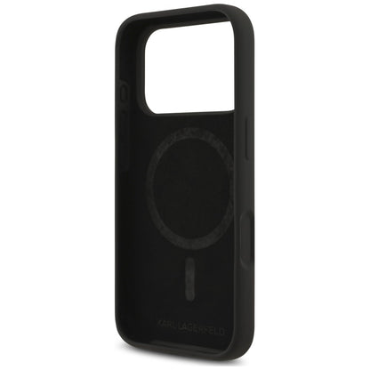 Etui Karl Lagerfeld Silicone Karl&Choupette Ring MagSafe na iPhone 18 Pro Max / 17 Pro Max - czarne_6