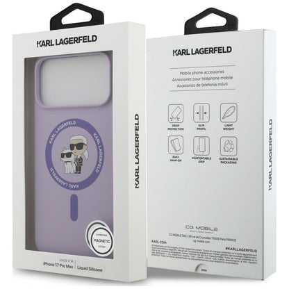 Etui Karl Lagerfeld Silicone Karl&Choupette Ring MagSafe na iPhone 18 Pro Max / 17 Pro Max - fioletowe_7