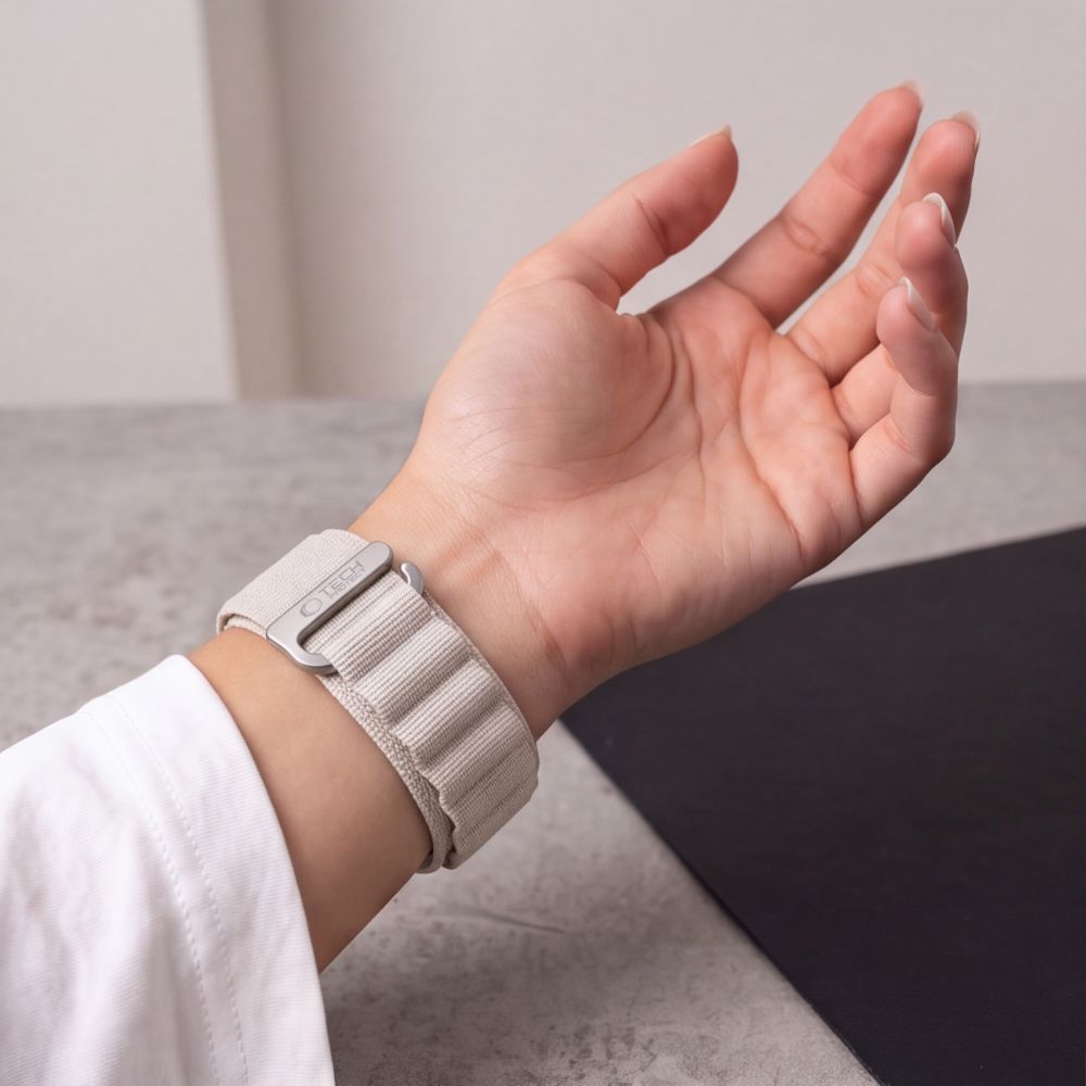 Pasek Tech-Protect Nylon Pro na Apple Watch 44 / 45 / 46 / 49 mm - beżowy_4