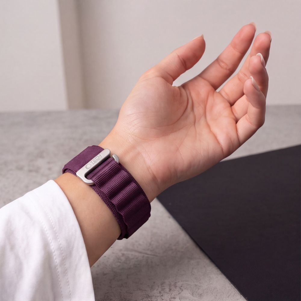 Pasek Tech-Protect Nylon Pro na Apple Watch 44 / 45 / 46 / 49 mm - burgundowy_4