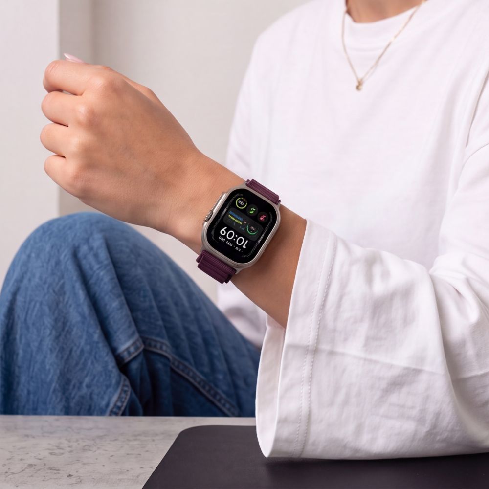 Pasek Tech-Protect Nylon Pro na Apple Watch 44 / 45 / 46 / 49 mm - burgundowy_6