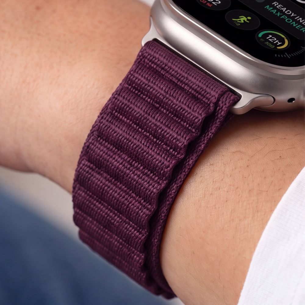 Pasek Tech-Protect Nylon Pro na Apple Watch 44 / 45 / 46 / 49 mm - burgundowy_8