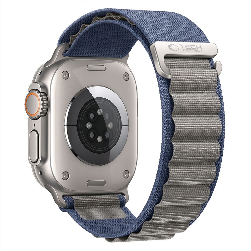 Pasek Tech-Protect Nylon Pro na Apple Watch 44 / 45 / 46 / 49 mm - granatowo-szary_0