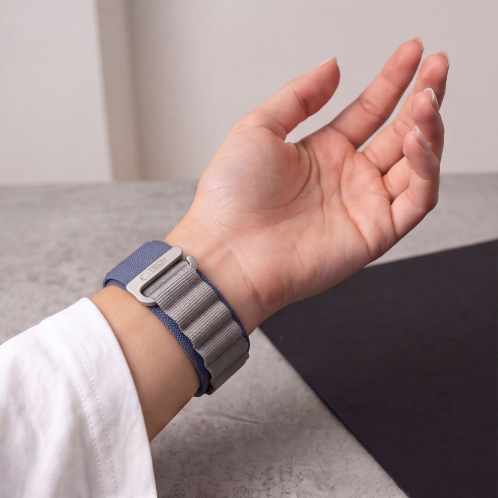 Pasek Tech-Protect Nylon Pro na Apple Watch 44 / 45 / 46 / 49 mm - granatowo-szary_4