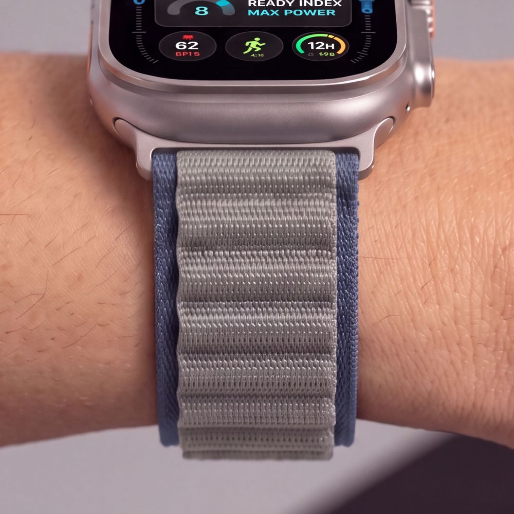 Pasek Tech-Protect Nylon Pro na Apple Watch 44 / 45 / 46 / 49 mm - granatowo-szary_5