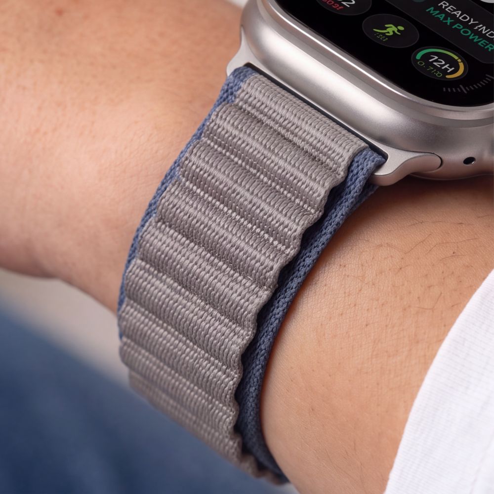Pasek Tech-Protect Nylon Pro na Apple Watch 44 / 45 / 46 / 49 mm - granatowo-szary_8