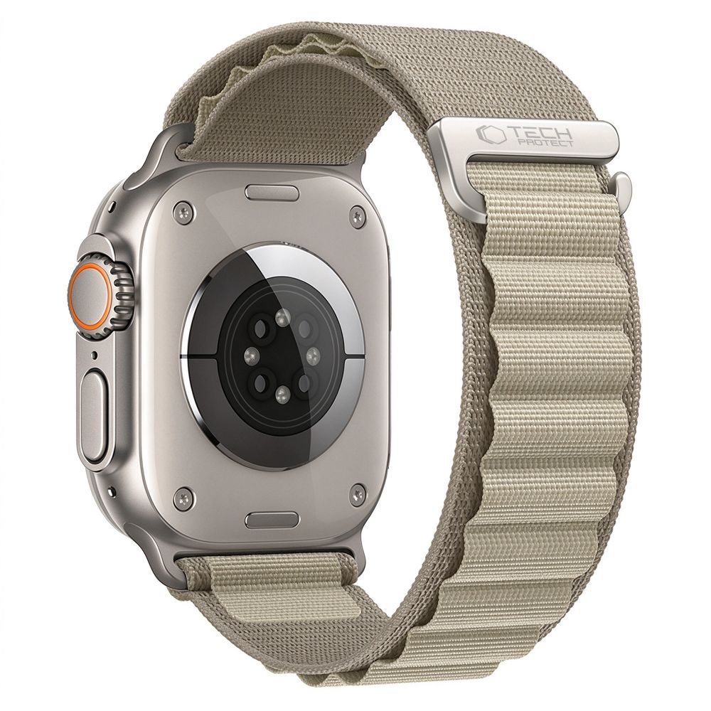 Pasek Tech-Protect Nylon Pro na Apple Watch 44 / 45 / 46 / 49 mm - beżowo-oliwkowy_0