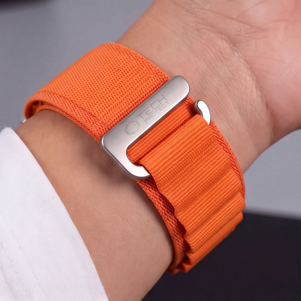 Pasek Tech-Protect Nylon Pro na Apple Watch 44 / 45 / 46 / 49 mm - pomarańczowy_4