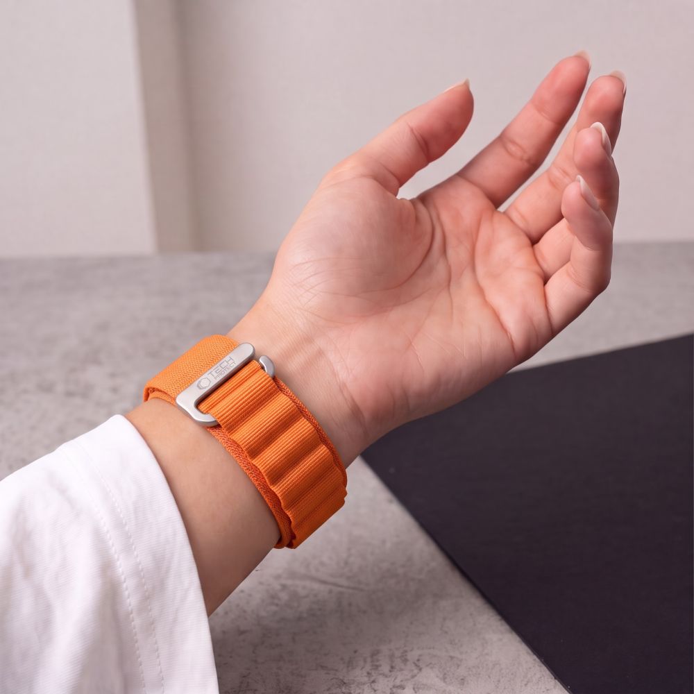Pasek Tech-Protect Nylon Pro na Apple Watch 44 / 45 / 46 / 49 mm - pomarańczowy_5