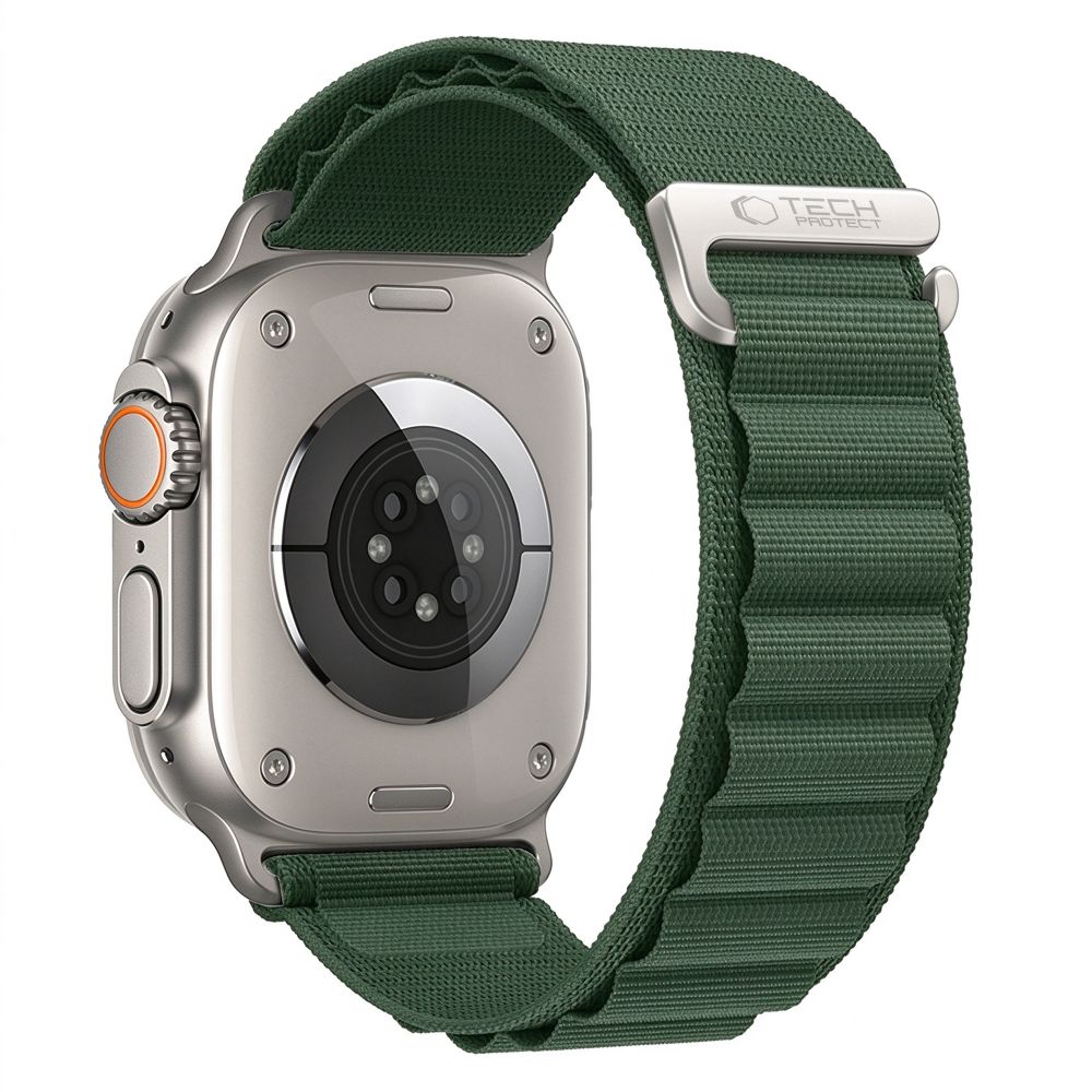 Pasek Tech-Protect Nylon Pro na Apple Watch 44 / 45 / 46 / 49 mm - ciemnozielony_0