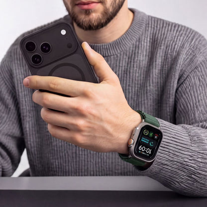 Pasek Tech-Protect Nylon Pro na Apple Watch 44 / 45 / 46 / 49 mm - ciemnozielony_3