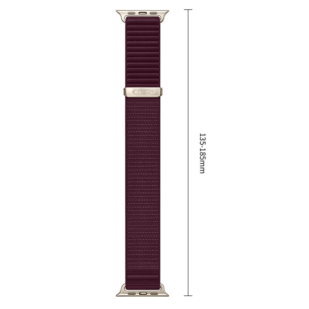 Pasek Tech-Protect NylonLoop na Apple Watch 40 / 41 / 42 mm - burgundowy_2