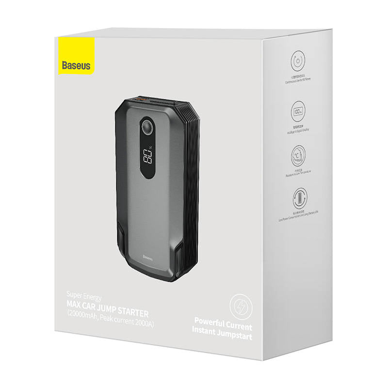 Powerbank / Baseus Super Energy Max Car Jump Starter, 20000mAh, 2000A, USB (Black)_12