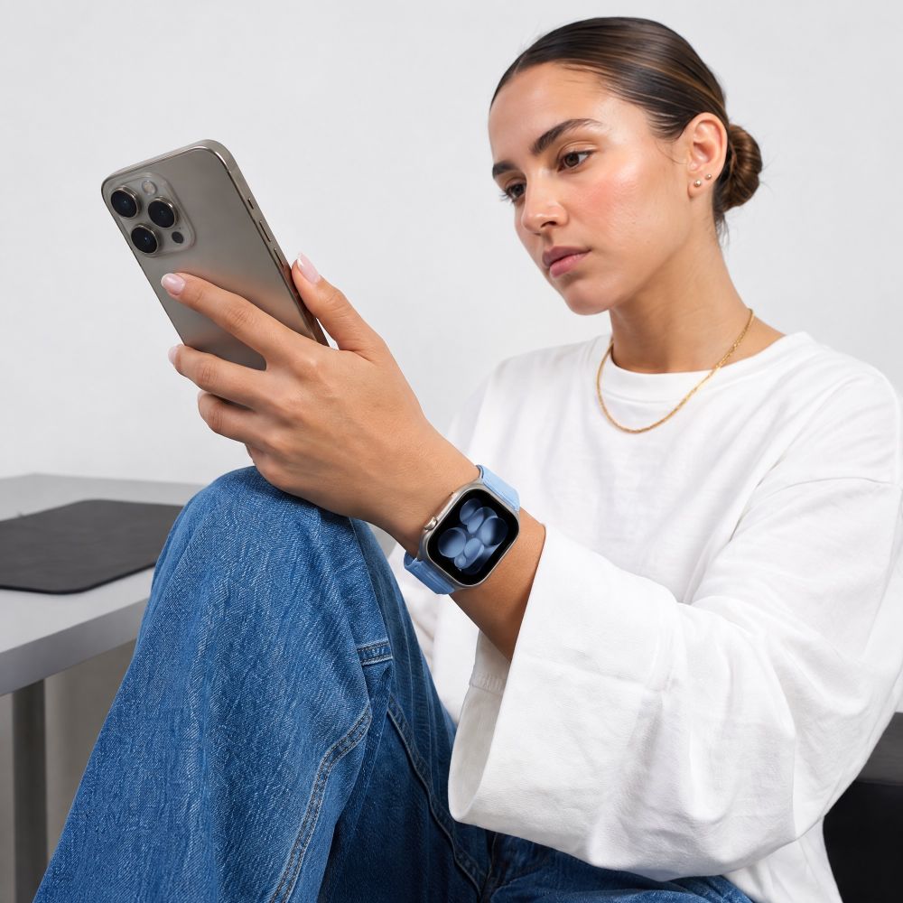 Pasek Tech-Protect NylonLoop na Apple Watch 40 / 41 / 42 mm - jasnoniebieski_3