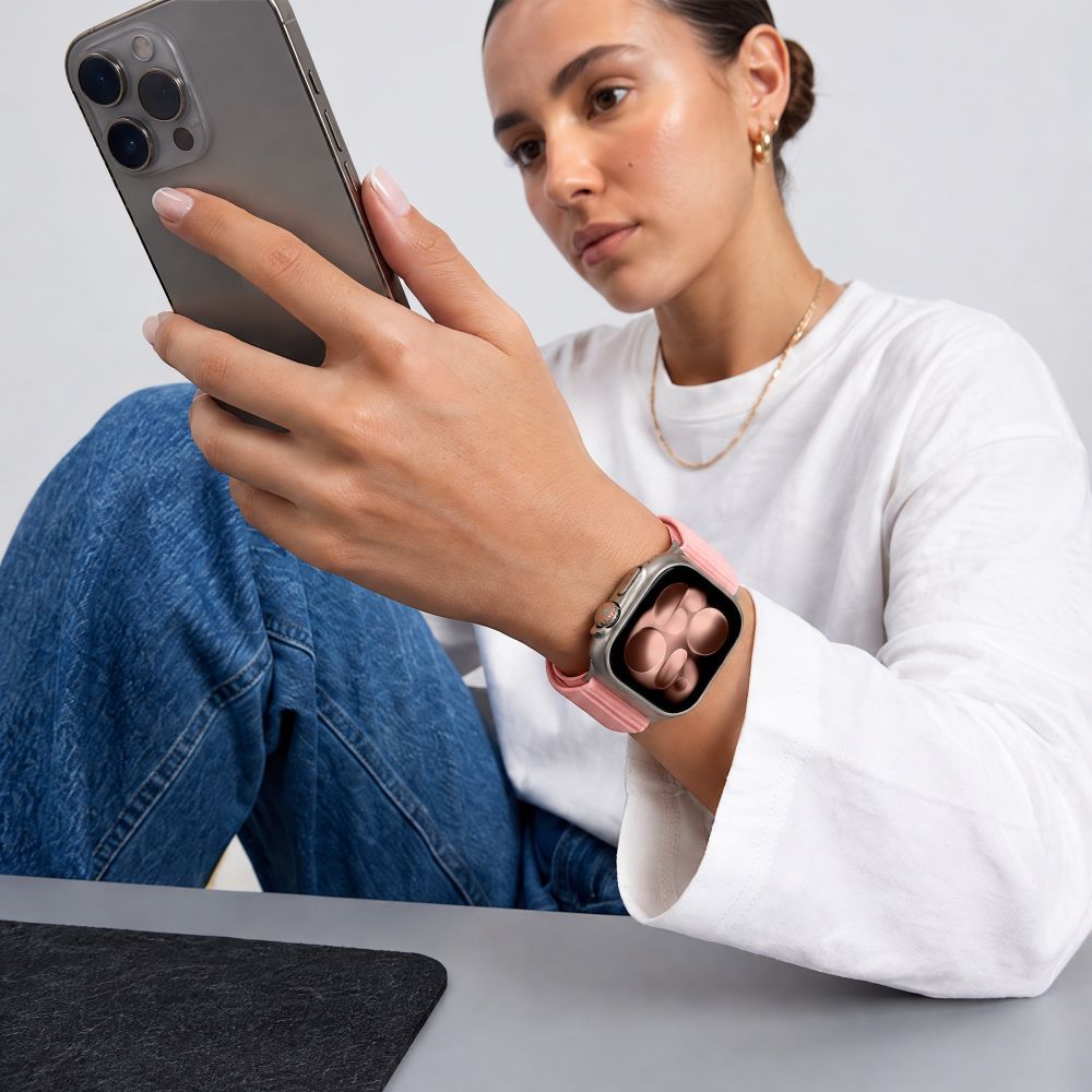 Pasek Tech-Protect NylonLoop na Apple Watch 40 / 41 / 42 mm - różowy_3