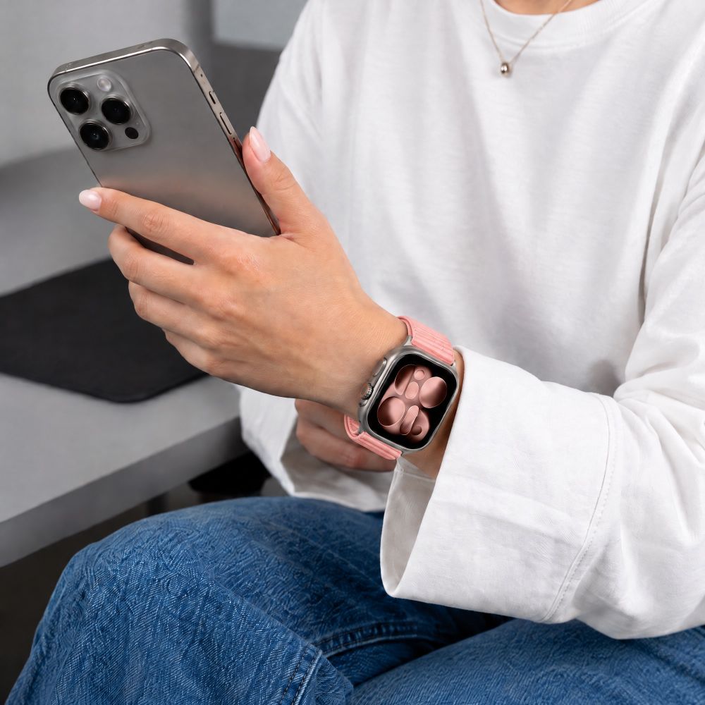 Pasek Tech-Protect NylonLoop na Apple Watch 40 / 41 / 42 mm - różowy_5