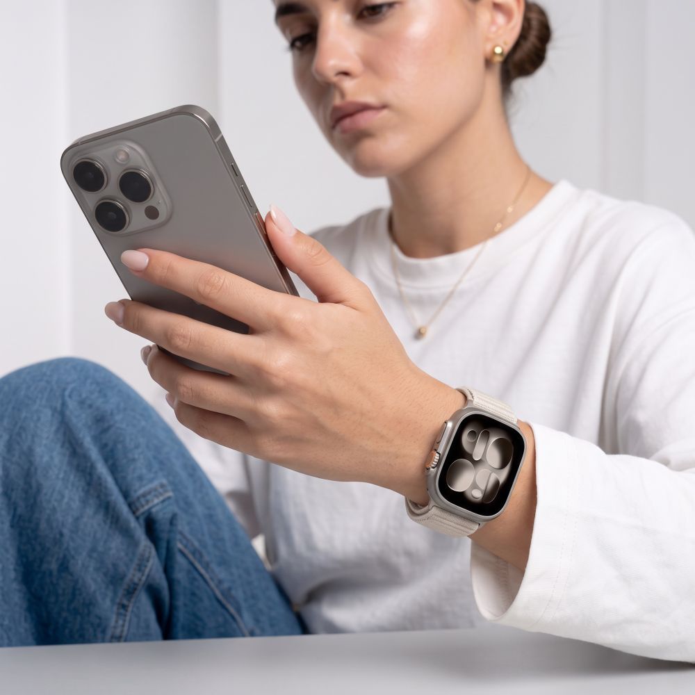Pasek Tech-Protect NylonLoop na Apple Watch 44 / 45 / 46 / 49 mm - beżowy_3
