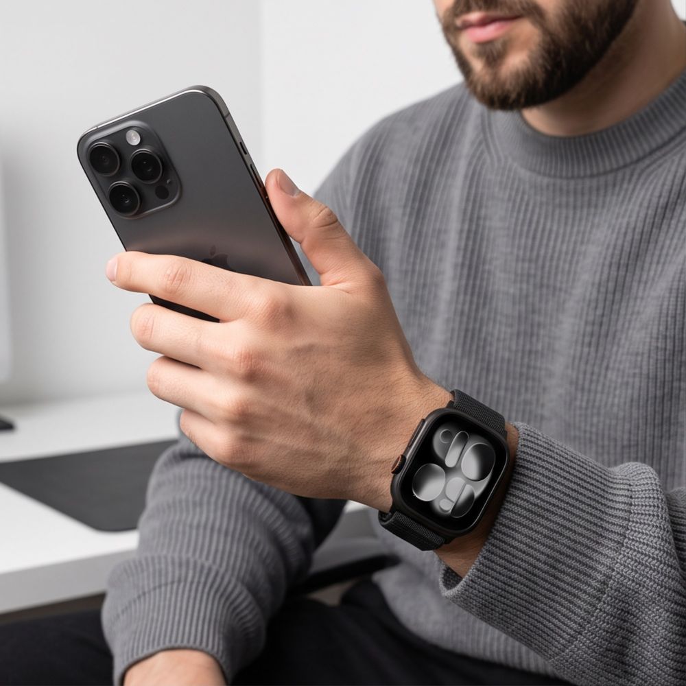 Pasek Tech-Protect NylonLoop na Apple Watch 44 / 45 / 46 / 49 mm - czarny_3