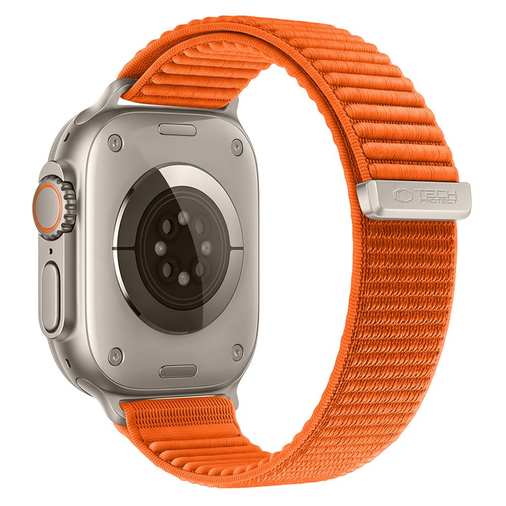 Pasek Tech-Protect NylonLoop na Apple Watch 44 / 45 / 46 / 49 mm - pomarańczowy_1