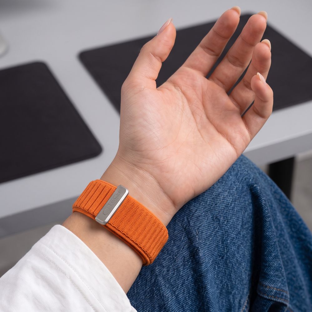 Pasek Tech-Protect NylonLoop na Apple Watch 44 / 45 / 46 / 49 mm - pomarańczowy_4