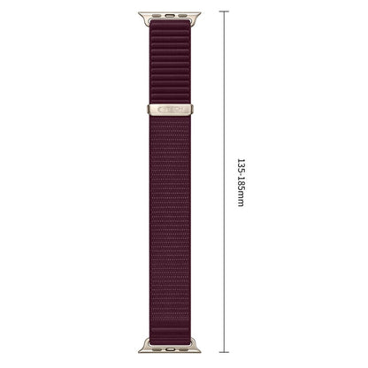 Pasek Tech-Protect NylonLoop na Apple Watch 44 / 45 / 46 / 49 mm - burgundowy_2