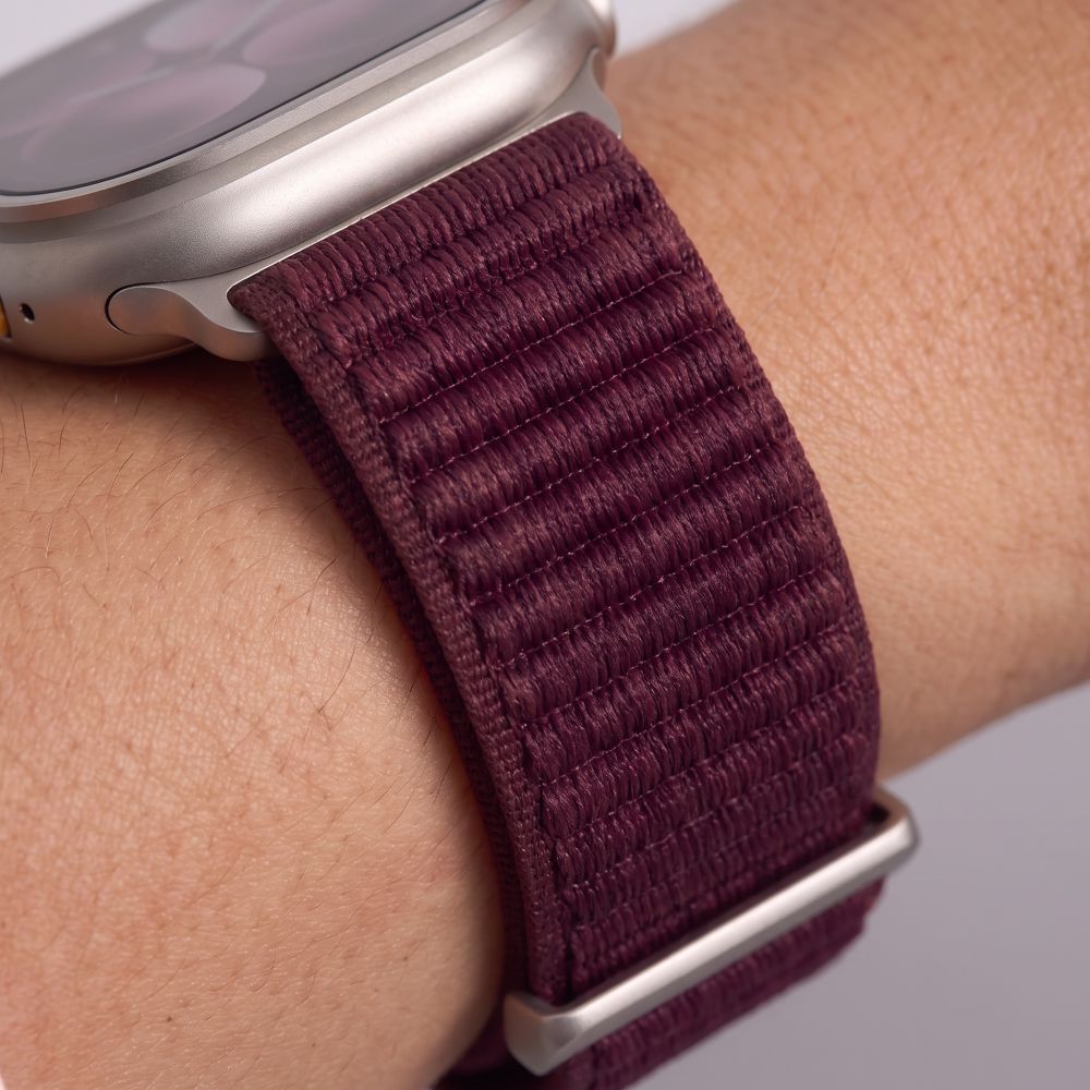 Pasek Tech-Protect NylonLoop na Apple Watch 44 / 45 / 46 / 49 mm - burgundowy_6