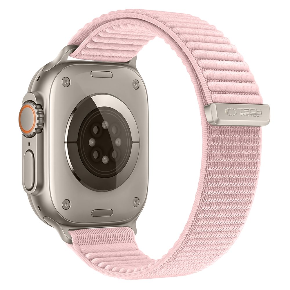 Pasek Tech-Protect NylonLoop na Apple Watch 44 / 45 / 46 / 49 mm - różowy_1