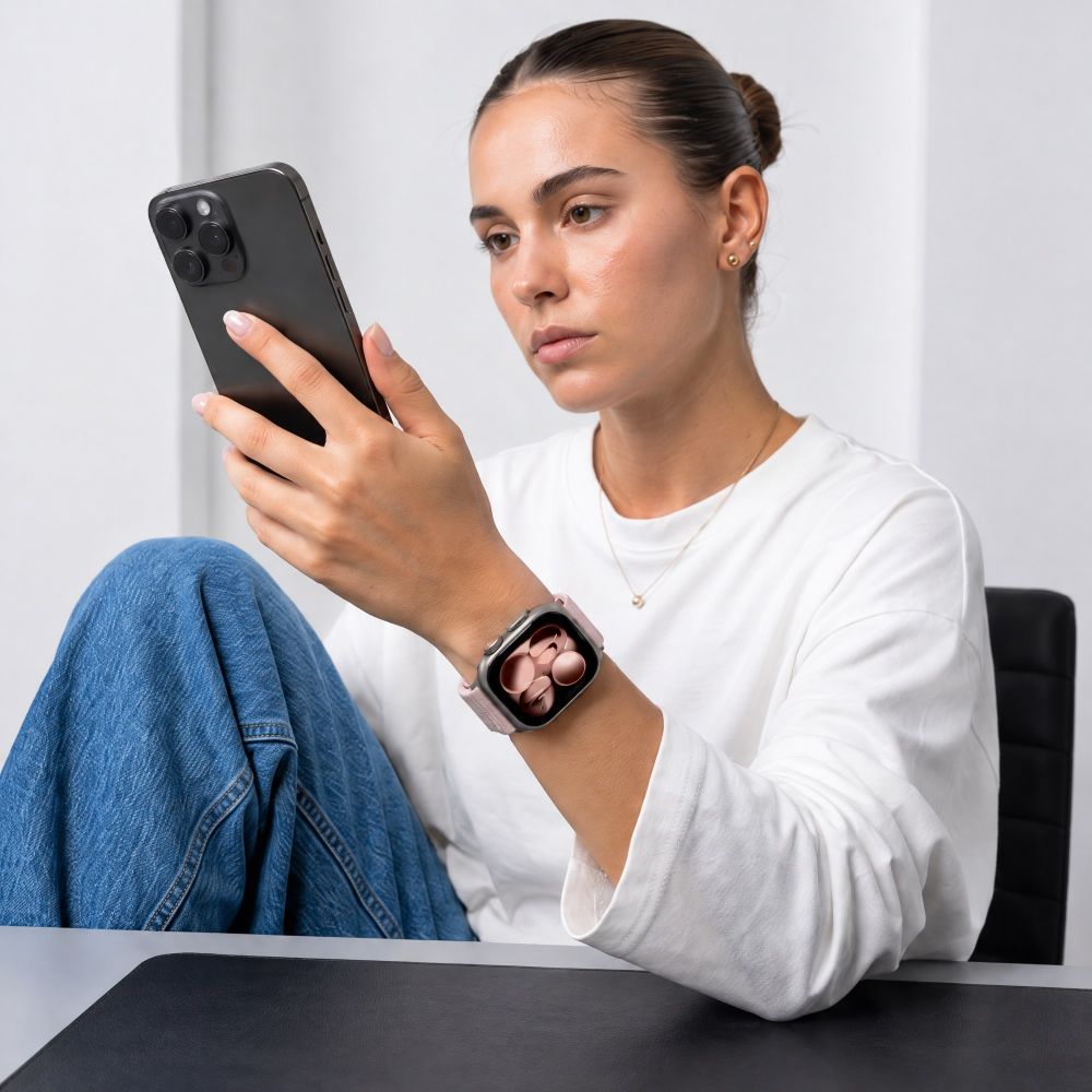 Pasek Tech-Protect NylonLoop na Apple Watch 44 / 45 / 46 / 49 mm - różowy_3