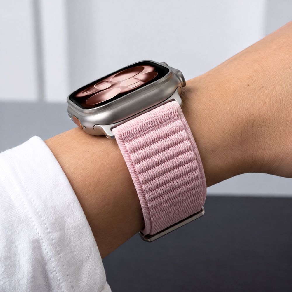 Pasek Tech-Protect NylonLoop na Apple Watch 44 / 45 / 46 / 49 mm - różowy_5