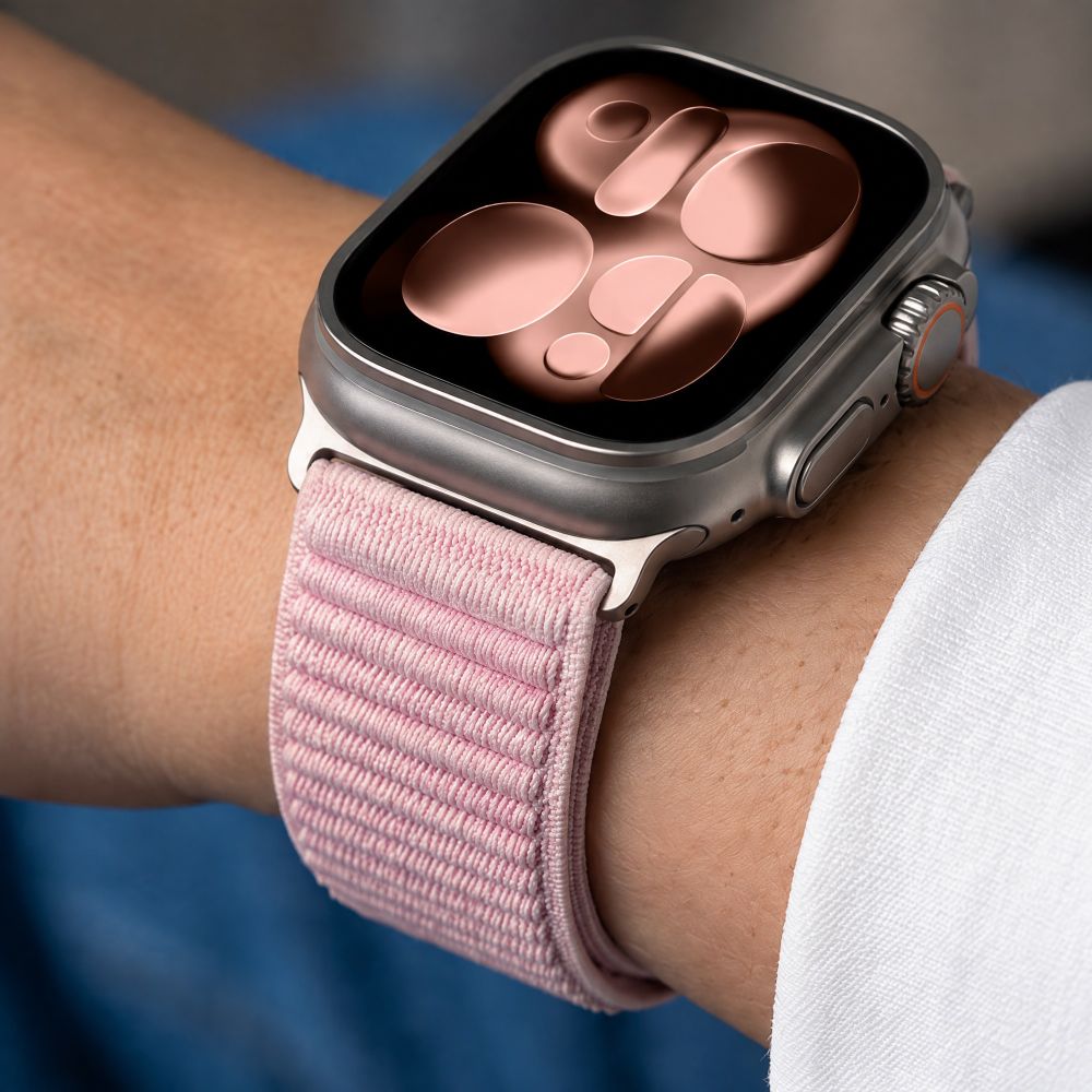 Pasek Tech-Protect NylonLoop na Apple Watch 44 / 45 / 46 / 49 mm - różowy_6