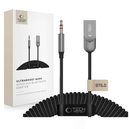 Adapter Bluetooth 6.0 Tech-Protect Ultraboost AU04 AUX - szary_0