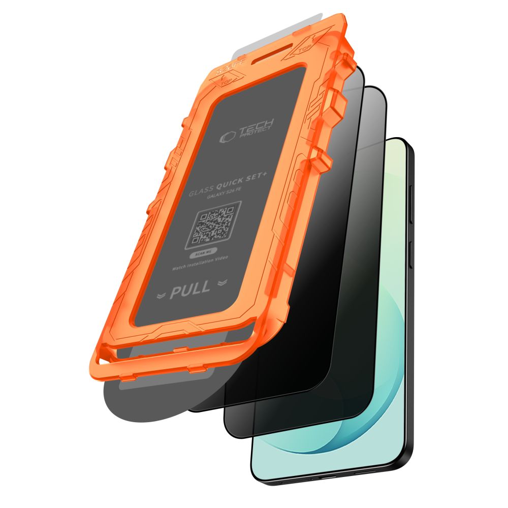 Szkło hartowane Tech-Protect Quick Set Spy+ 2-Pack prywatyzujące na Samsung Galaxy S26 FE_1