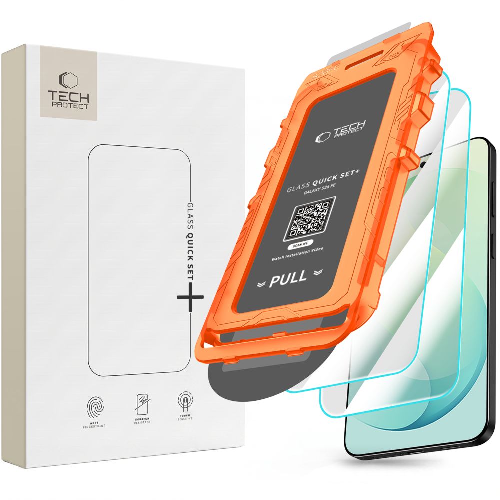 Szkło hartowane Tech-Protect Quick Set+ 2-Pack na Samsung Galaxy S26 FE_0