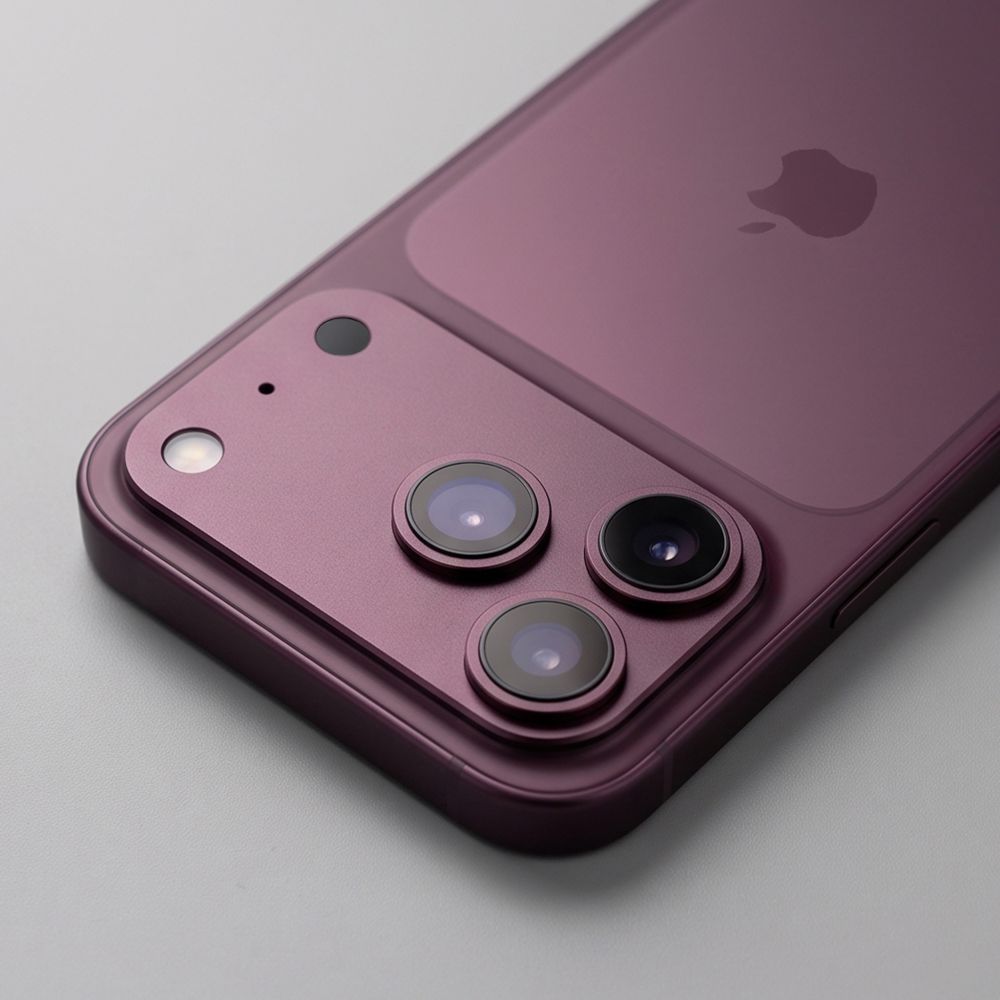 Osłona na wyspę aparatu Tech-Protect Camalloy Fit+ na iPhone 18 Pro - burgundowa_6
