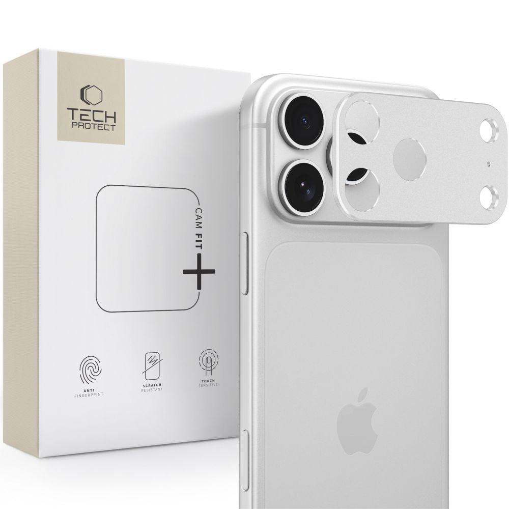 Osłona na wyspę aparatu Tech-Protect Camalloy Fit+ na iPhone 18 Pro - srebrna_0