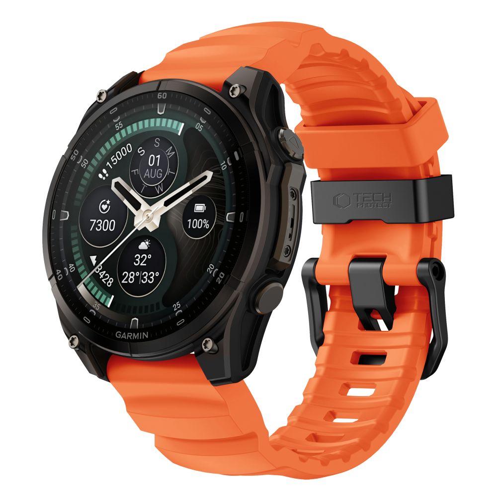 Pasek Tech-Protect Motion na Garmin Fenix 5X / 5X Plus / 6X / 6X Pro / 7X / 8 / 8 Pro / 9 / 9 Pro (51 mm) - pomarańczowy_0