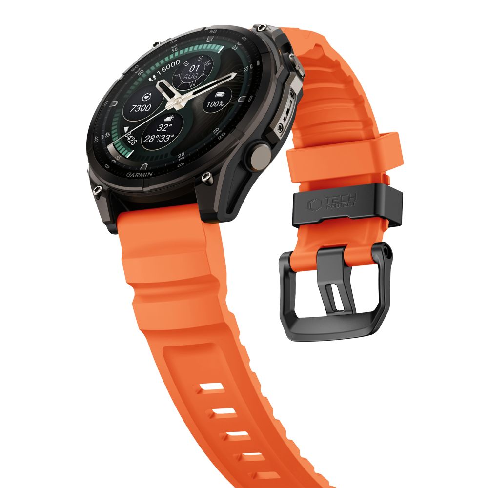 Pasek Tech-Protect Motion na Garmin Fenix 5X / 5X Plus / 6X / 6X Pro / 7X / 8 / 8 Pro / 9 / 9 Pro (51 mm) - pomarańczowy_2