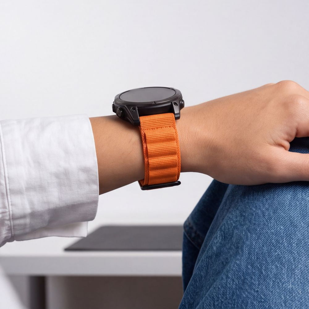 Pasek Tech-Protect Nylon Pro na Garmin Fenix 5X / 5X Plus / 6X / 6X Pro / 7X / 8 / 8 Pro / 9 / 9 Pro (47 mm) - pomarańczowy_5