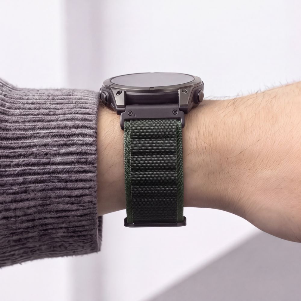 Pasek Tech-Protect Nylon Pro na Garmin Fenix 5X / 5X Plus / 6X / 6X Pro / 7X / 8 / 8 Pro / 9 / 9 Pro (51 mm) - czarno-zielony_5